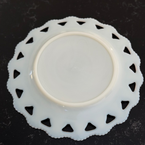 Vintage Milk Glass Plate - Picture 2 of 6